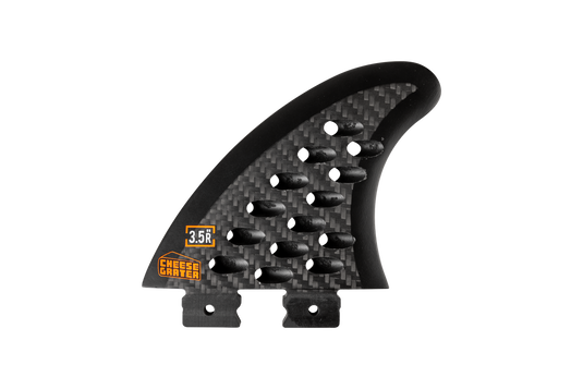 3.5 in. - Button - Cheese Grater - Right Surf Fin - Carbon - 2026