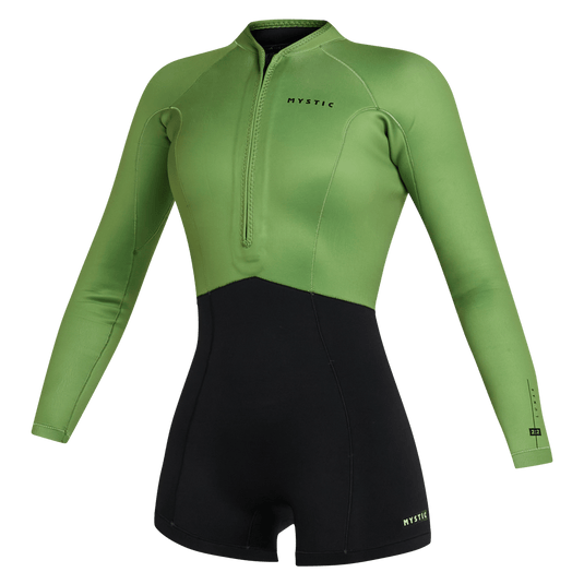 Lunar Longarm Shorty 2/2mm Fzip Women - Soft Green - 2026