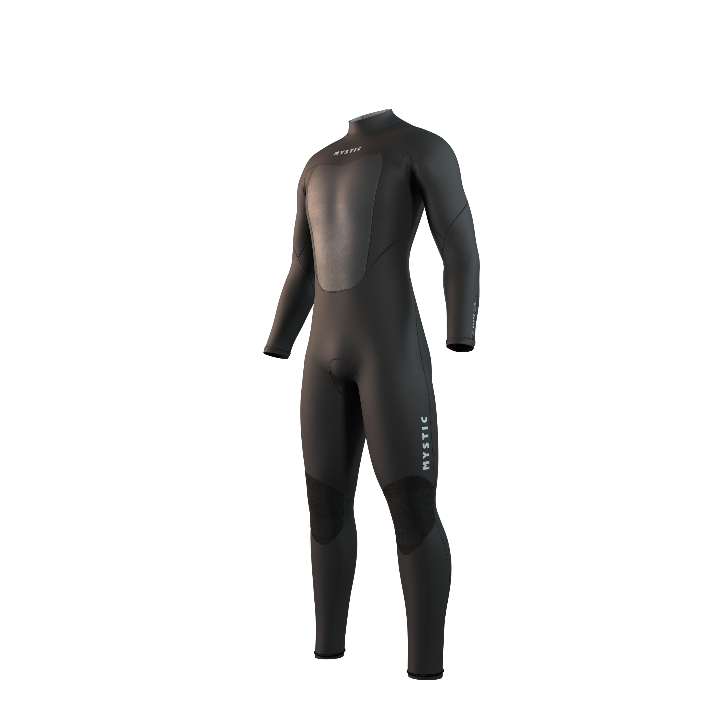 Mystic - Brand Fullsuit 3/2mm BackZip Flatlock - Black - 2026