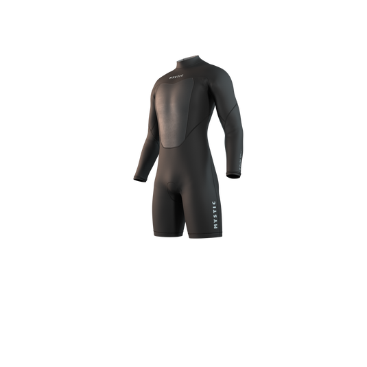 Brand Longarm Shorty 3/2mm BackZip Flatlock - Black - 2026