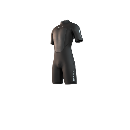 Brand Shorty 3/2mm BackZip Flatlock - Black - 2026