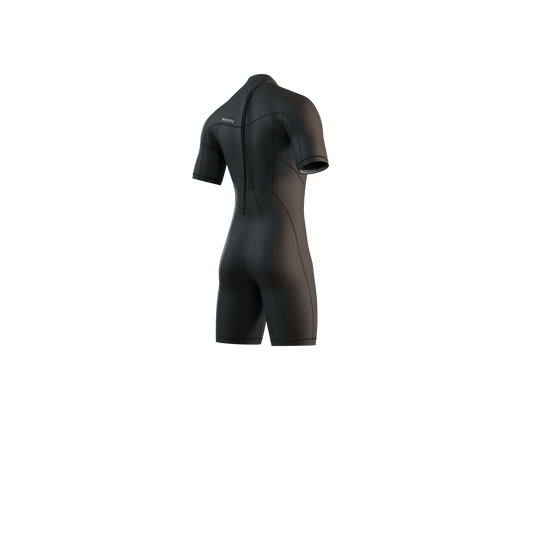 Brand Shorty 3/2mm BackZip Flatlock - Black - 2026