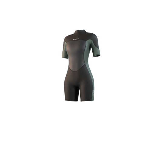 Brand Shorty 3/2mm BackZip Flatlock Women - Dark Olive - 2026