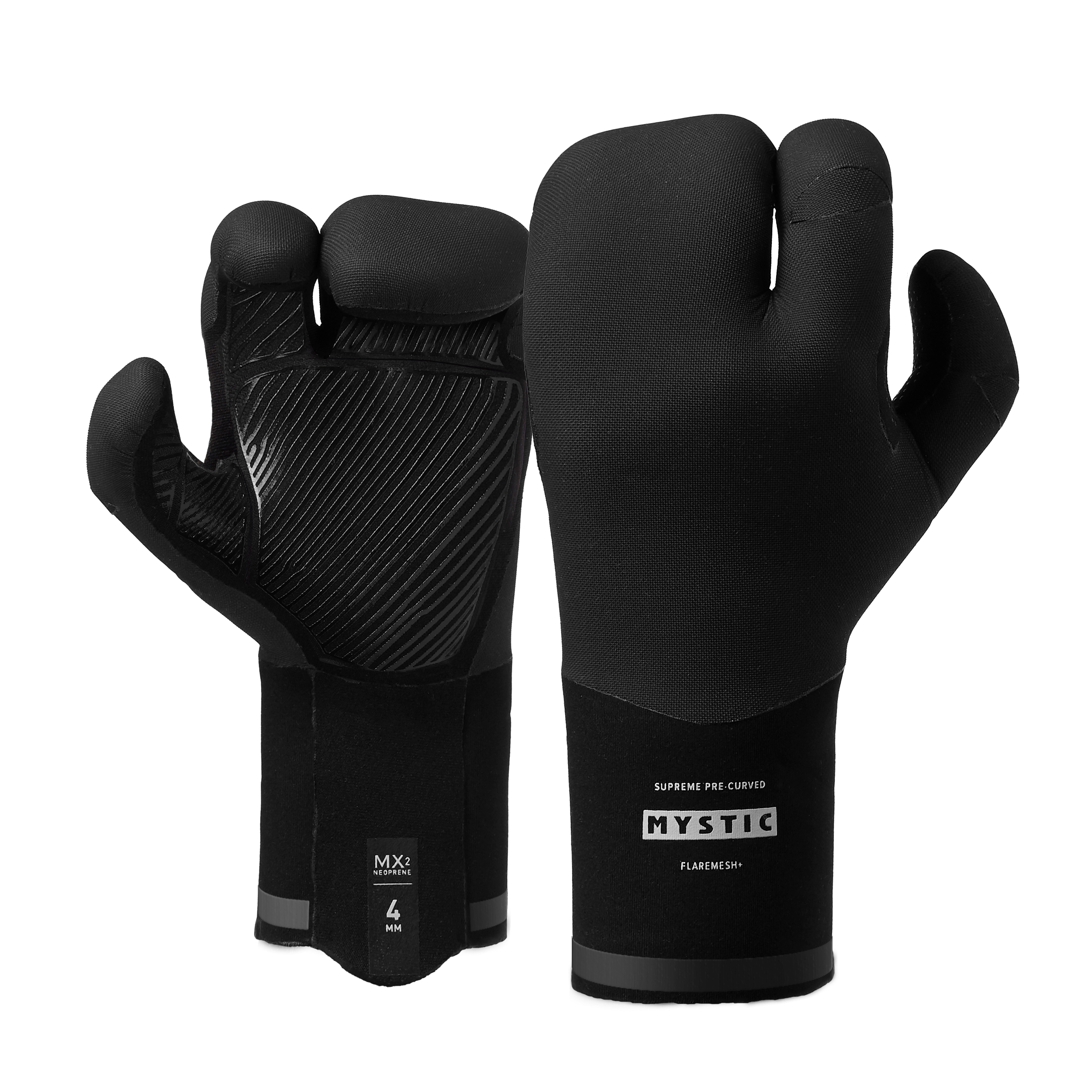 Mystic - Supreme Glove 4mm Lobster Precurved - WIND - Black - 2026