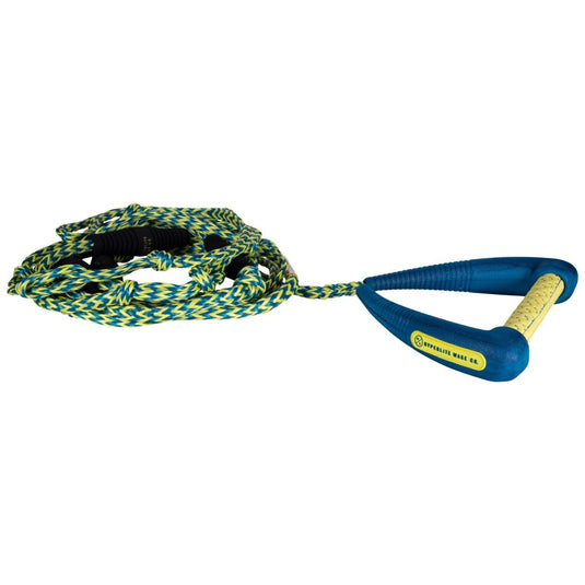 25ft Pro Surf Rope w/Handle - Blue/Yellow - 2026