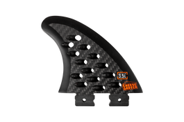 3.5 in. - Button - Cheese Grater - Left Surf Fin - Carbon - 2026
