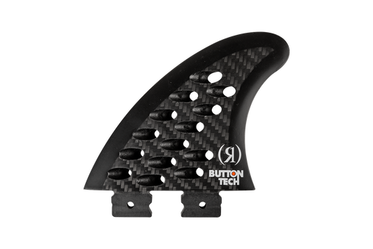 3.5 in. - Button - Cheese Grater - Left Surf Fin - Carbon - 2026