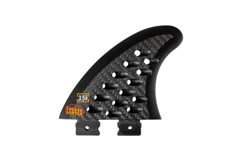 Load image into Gallery viewer, 3.5 in. - Button - Cheese Grater - Right Surf Fin - Carbon - 2026
