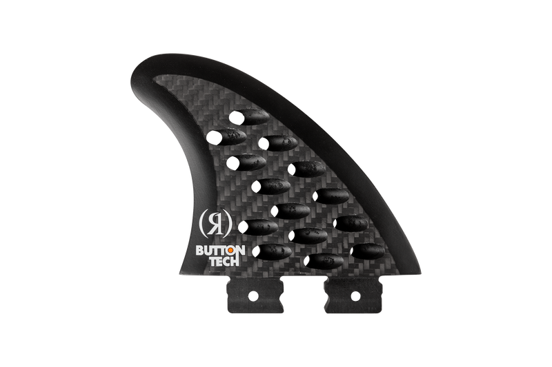 Load image into Gallery viewer, 3.5 in. - Button - Cheese Grater - Right Surf Fin - Carbon - 2026
