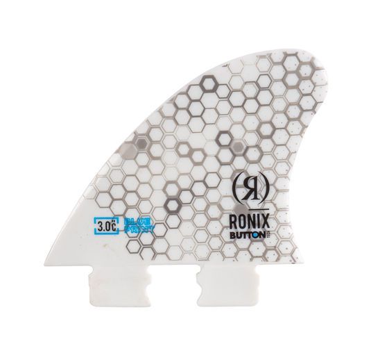 3.0 in. - Fiberglass Button - Blueprint - Center Surf Fin - White - 2025