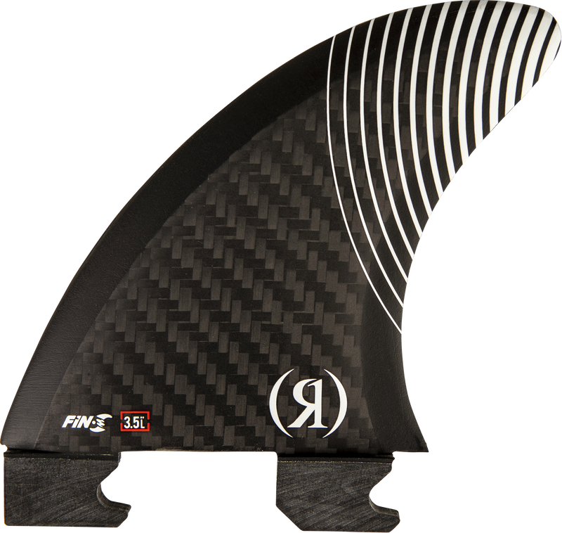 Load image into Gallery viewer, 3.5 in. - Floating Button - Pivot - Left Surf Fin - Carbon - 2026
