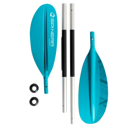 Classic Aluminium Kayak Paddle - 4pc 230cm