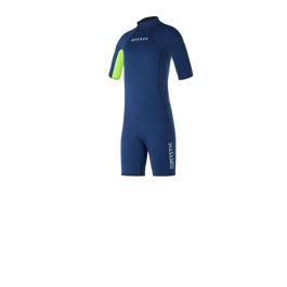 Star 3/2mm Shorty Back Zip Junior - Navy/Lime - 2025