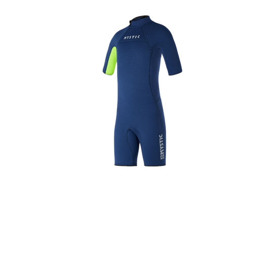 Star 3/2mm Shorty Back Zip Junior - Navy/Lime - 2025