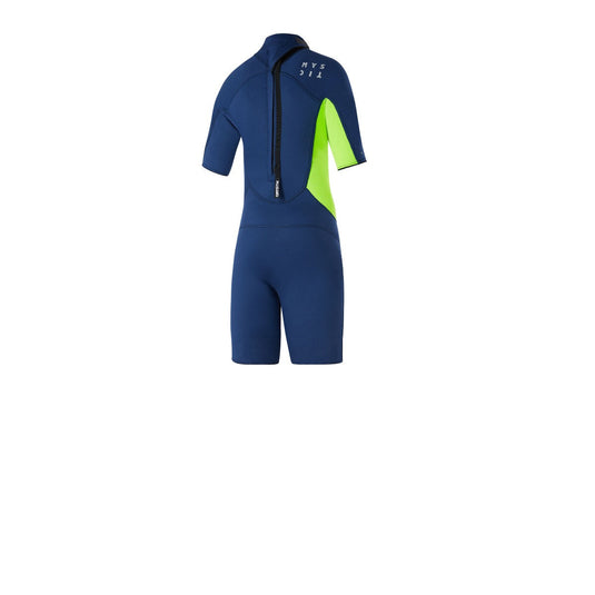 Star 3/2mm Shorty Back Zip Junior - Navy/Lime - 2025