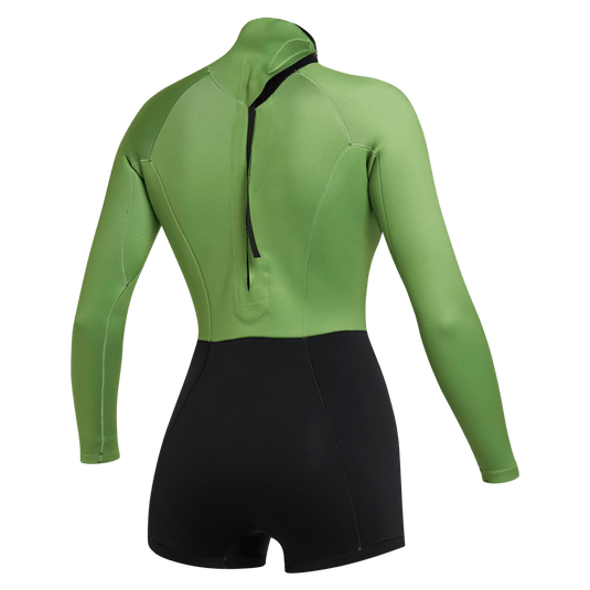 Lunar Longarm Shorty 2/2mm Bzip Women - Soft Green - 2025