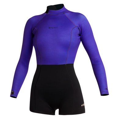 Lunar Longarm Shorty 2/2mm Bzip Women - Black/Purple - 2024
