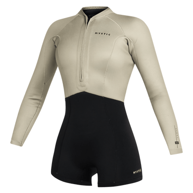 Lunar Longarm Shorty 2/2mm Fzip Women - Dirty White - 2025