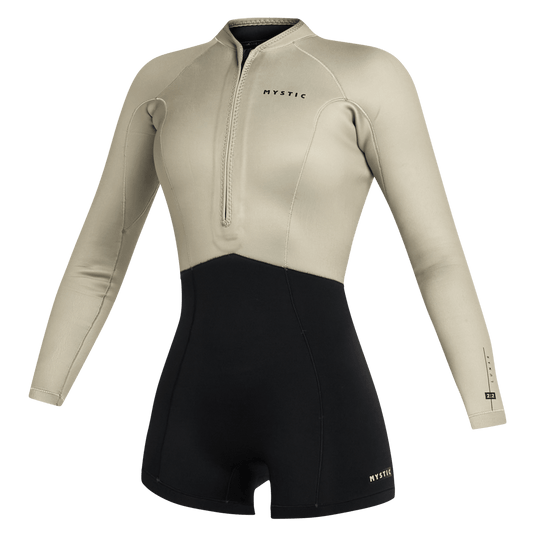Lunar Longarm Shorty 2/2mm Fzip Women - Dirty White - 2025