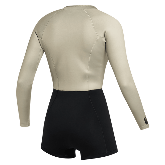 Lunar Longarm Shorty 2/2mm Fzip Women - Dirty White - 2025