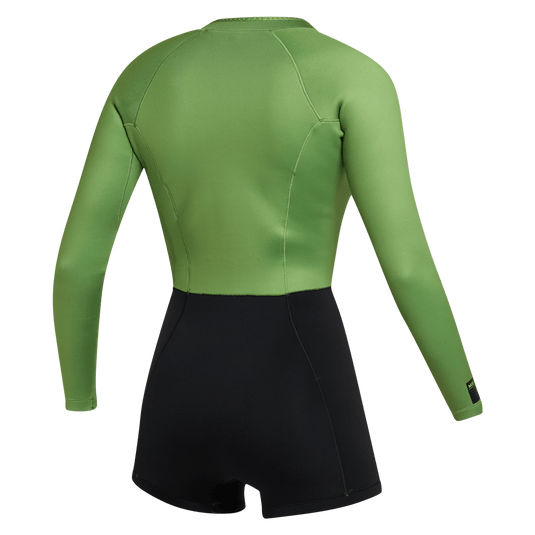 Lunar Longarm Shorty 2/2mm Fzip Women - Soft Green - 2025