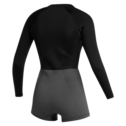 Lunar Longarm Shorty 2/2mm Fzip Women - Black - 2025