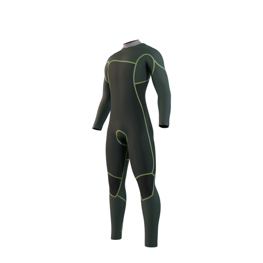 Evolve Fullsuit 4/3mm FrontZip Men - NATURAL FOAM - Black - 2025