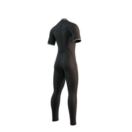 Brand Shortarm 3/2mm BackZip Flatlock - Black - 2025