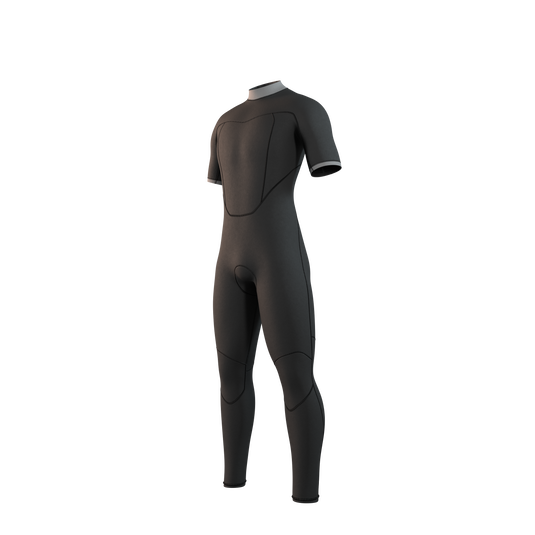 Brand Shortarm 3/2mm BackZip Flatlock - Black - 2025