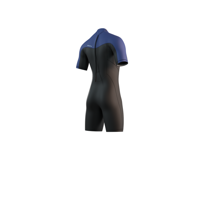 Load image into Gallery viewer, Brand Shorty 3/2mm BackZip Flatlock - Black / Blue - 2025
