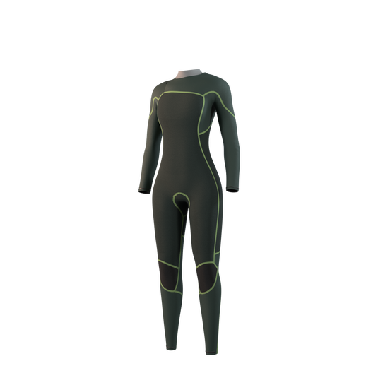 Evolve Fullsuit 3/2mm FrontZip Women - NATURAL FOAM - Black - 2025