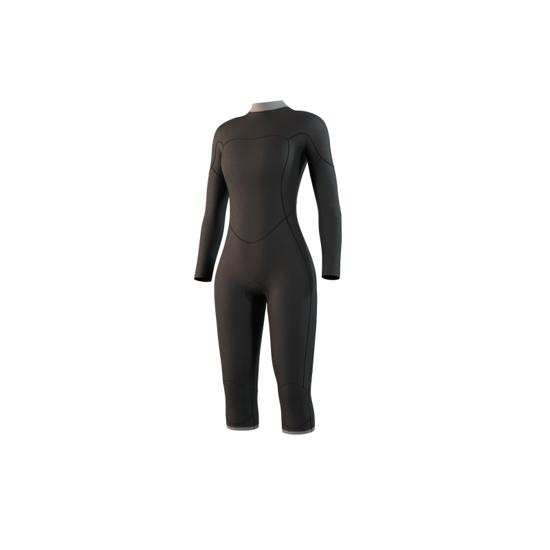 Load image into Gallery viewer, Brand Longarm Shortleg 3/2mm BackZip Flatlock Women - Black - 2025
