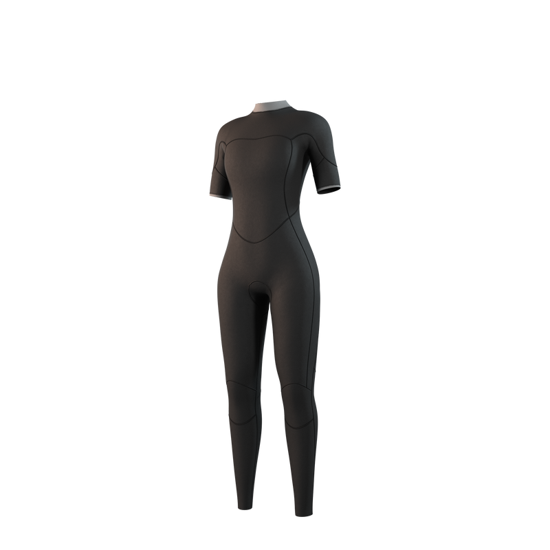Load image into Gallery viewer, Brand Shortarm 3/2mm BackZip Flatlock Women - Black - 2025
