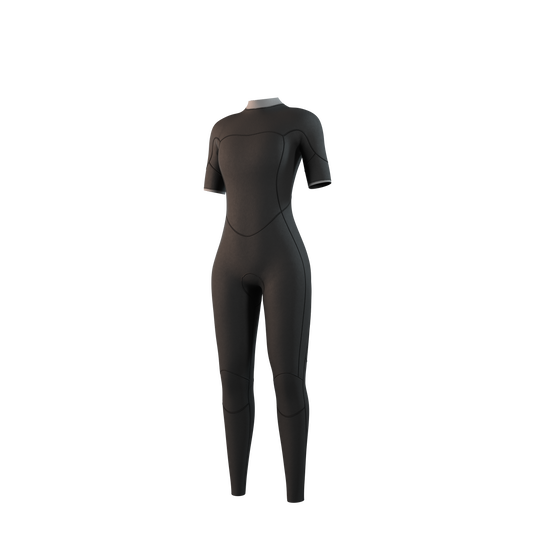 Brand Shortarm 3/2mm BackZip Flatlock Women - Black - 2025