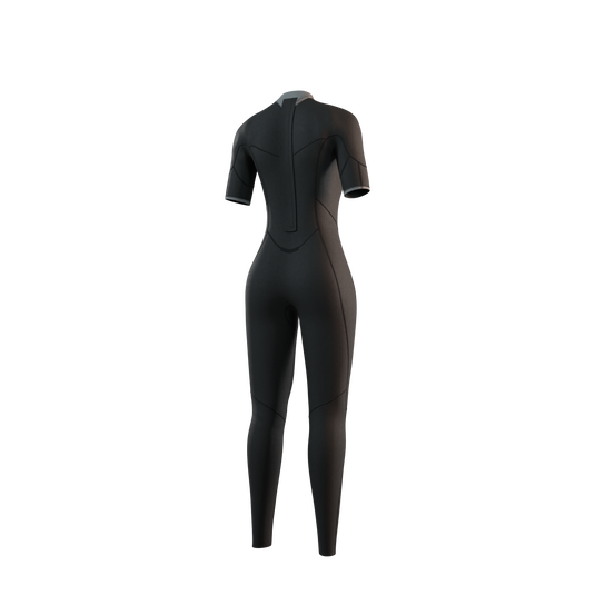Brand Shortarm 3/2mm BackZip Flatlock Women - Black - 2025