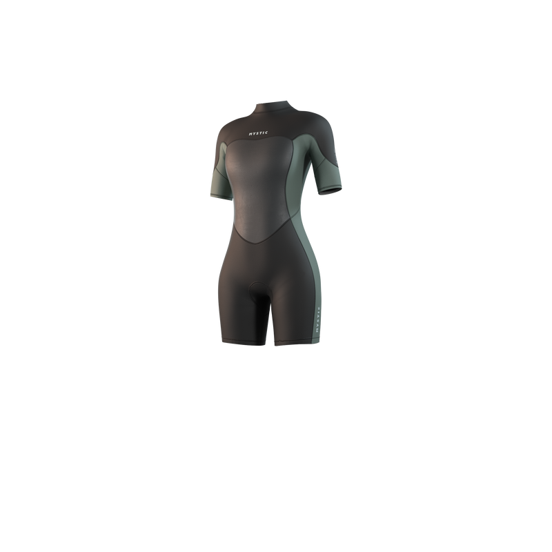 Load image into Gallery viewer, Brand Shorty 3/2mm BackZip Flatlock Women - Dark Olive - 2025
