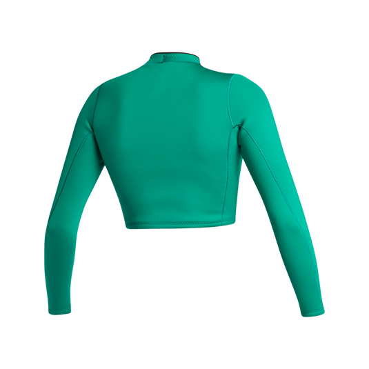 Lunar L/S Crop Top Neoprene 2mm Women - Green - 2024