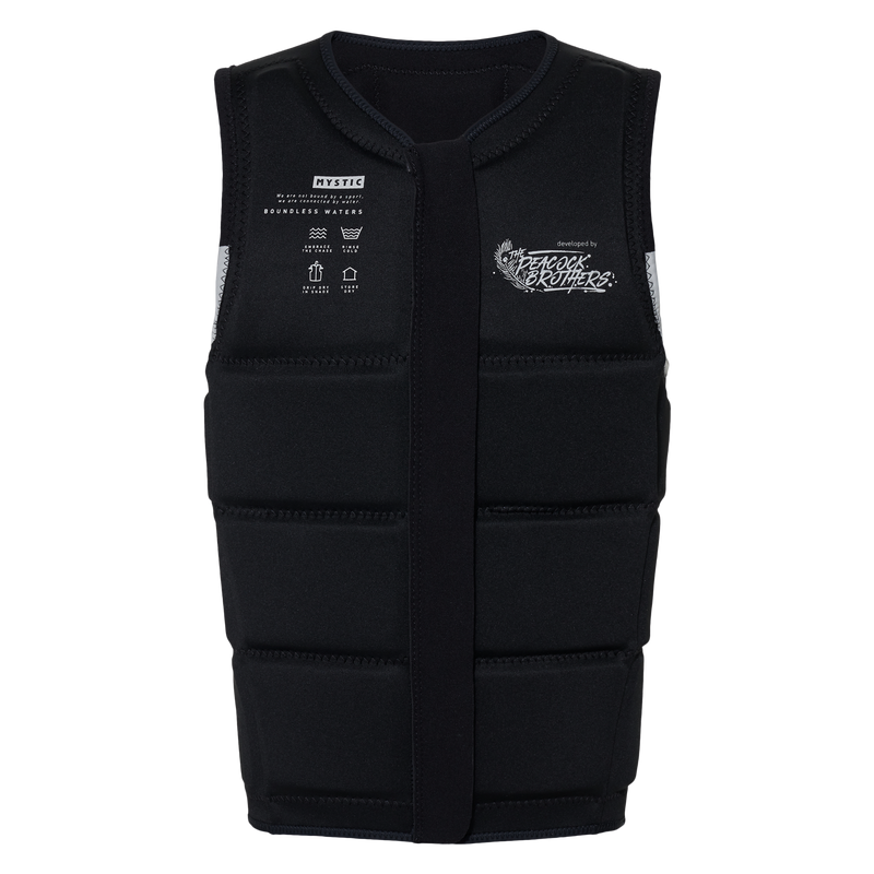 Load image into Gallery viewer, Peacock Impact Vest Fzip Wake - Black / White - 2025
