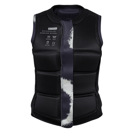 Evoke Impact Vest Fzip Wake Women - Black Allover - 2025