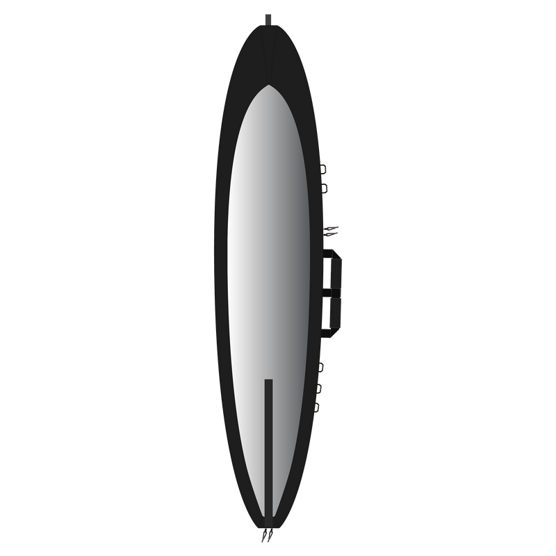 Load image into Gallery viewer, Patrol Day Cover Downwind Foilboard - 208 x 47cm - Black - 2025
