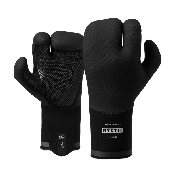 Mystic - Supreme Glove 4mm Lobster Precurved - WIND - Black - 2026