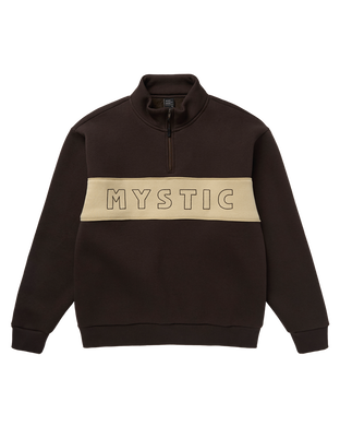 Slate Half Zip Sweat - Dark Brown - 2026