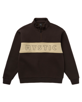 Slate Half Zip Sweat - Dark Brown - 2026