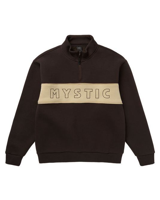 Slate Half Zip Sweat - Dark Brown - 2026