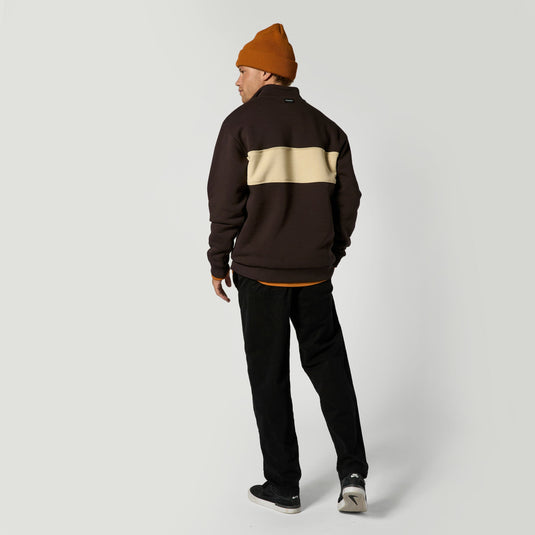 Slate Half Zip Sweat - Dark Brown - 2026