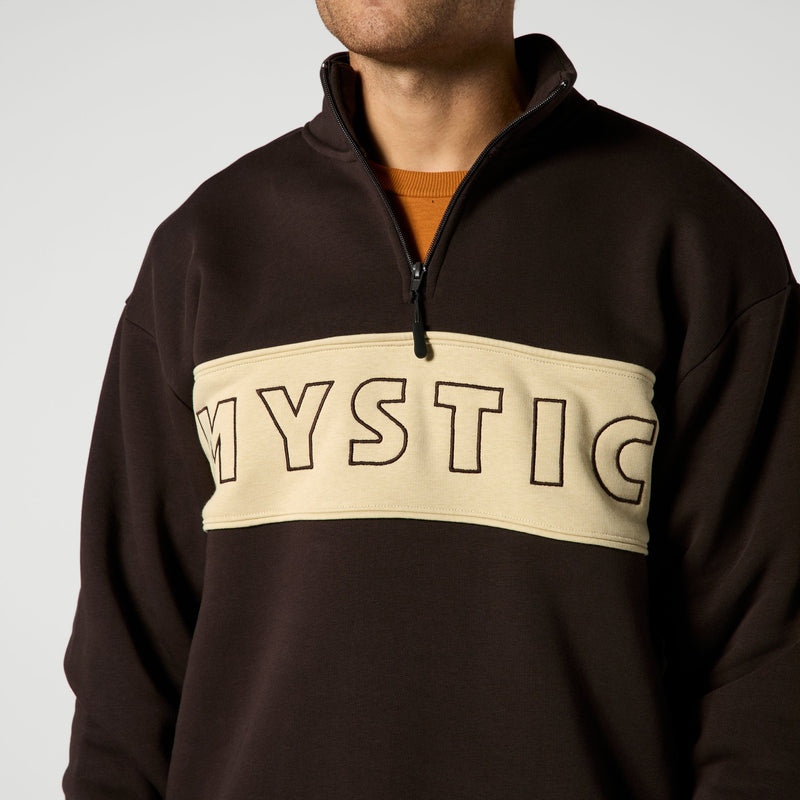 Load image into Gallery viewer, Slate Half Zip Sweat - Dark Brown - 2026
