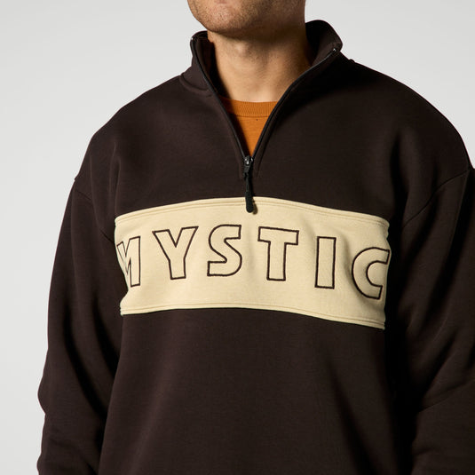 Slate Half Zip Sweat - Dark Brown - 2026
