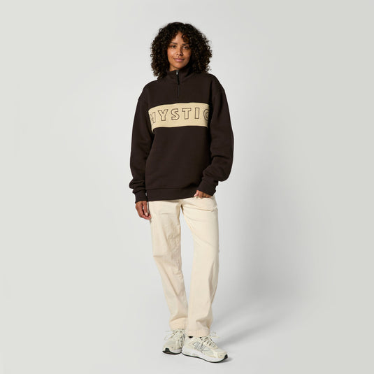 Slate Half Zip Sweat - Dark Brown - 2026