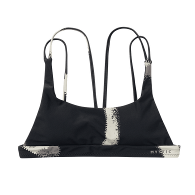 Bodil Strappy Bikini Top - Black Allover - 2025