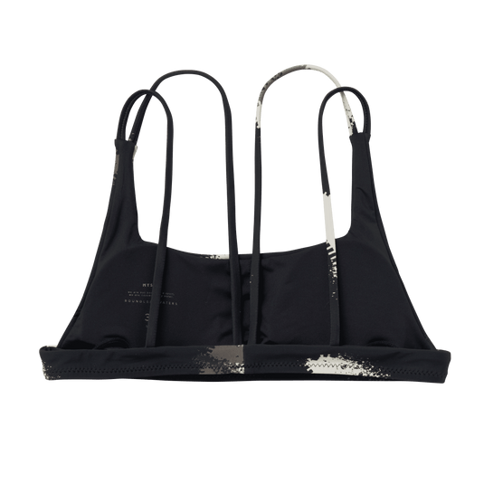 Bodil Strappy Bikini Top - Black Allover - 2025